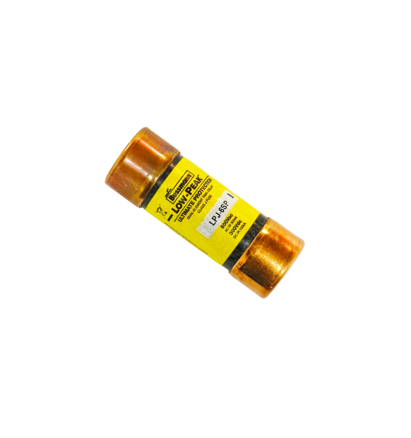 Bussmann LOW-PEAK LPJ-6SP Class J Zaman Gecikmeli (Dual-Element) Akım Sınırlamalı Sigorta – 6A, 600VAC / 300VDC