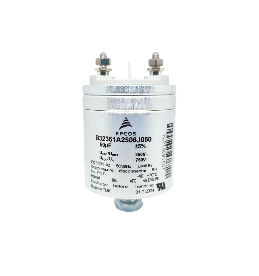 EPCOS B32361A2506J050 50µF 250VAC / 750VDC Endüstriyel Motor ve Güç Kondansatörü